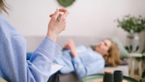 therapist and patient